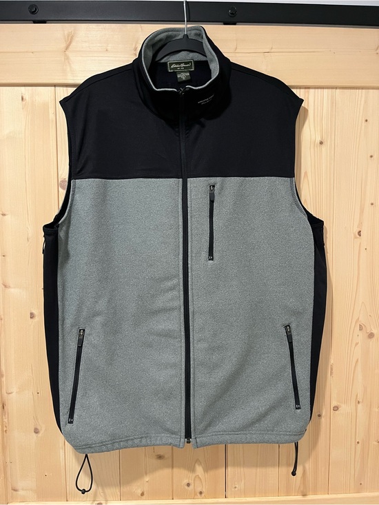 Eddie Bauer Other - Eddie Bauer WindCutter Fleece Vest  XL Tall Black/Gray